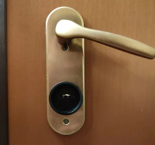 Placca e maniglia di porta blindata con cilindro europeo a Borgo Tossignano